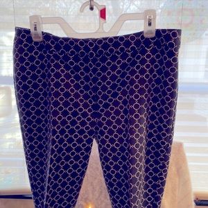 Susan Graver sz10 navy/white excellent condition Super comfy elastic back waist